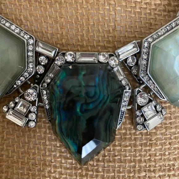 Chloe + Isabel northern lights Silver and Green Gemstone Necklace - Picture 2 of 3